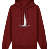 Sailing Yacht B&W Cruiser Hoodie Burgundy