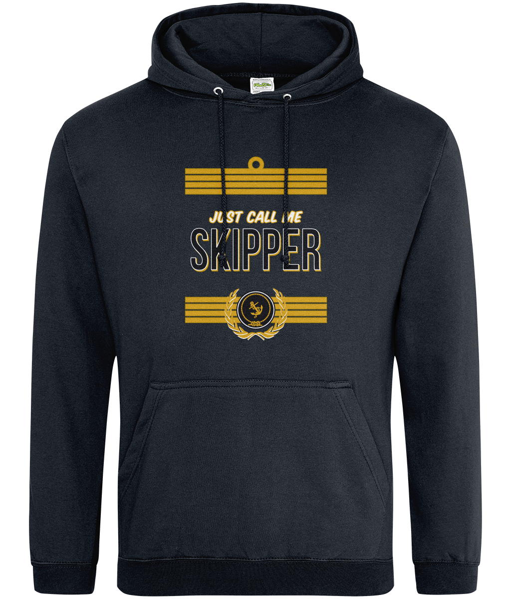 Just Call Me Skipper College Hoodie French Navy