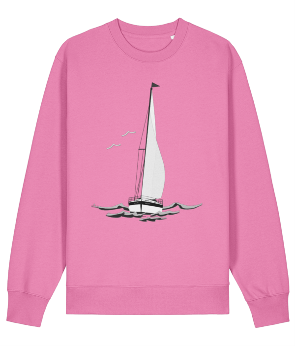 Sailing Yacht B&W Changer Sweatshirt Bubble Pink