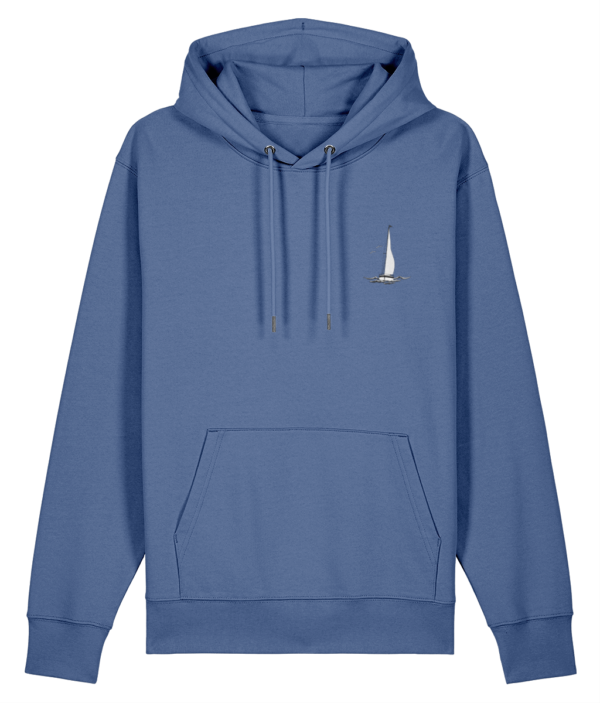 Sailing Yacht Logo Cruiser Hoodie Bright Blue