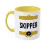 Skipper Stripes Two Tone Mug Yellow Left