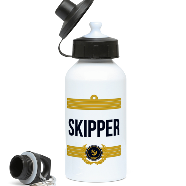 Skipper Stripes 400ml Water Bottle Left