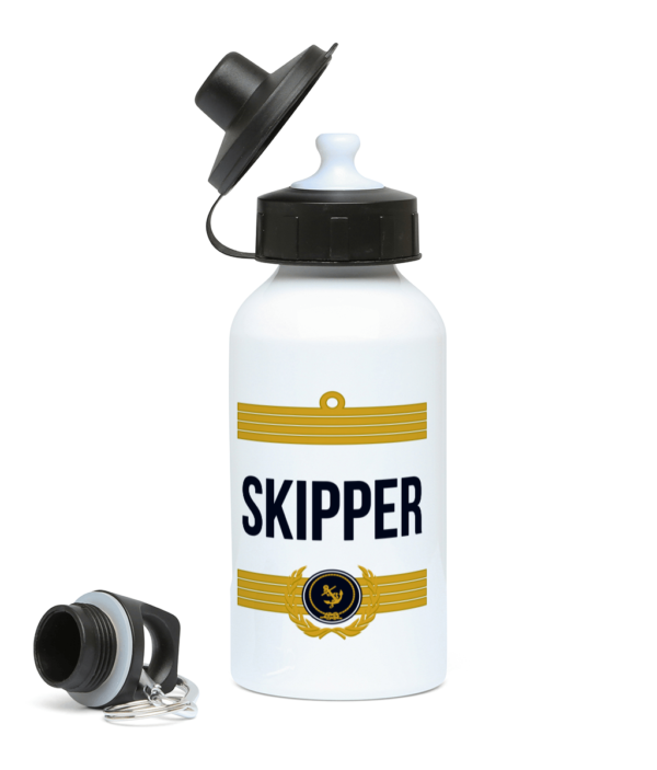 Skipper Stripes 400ml Water Bottle Left