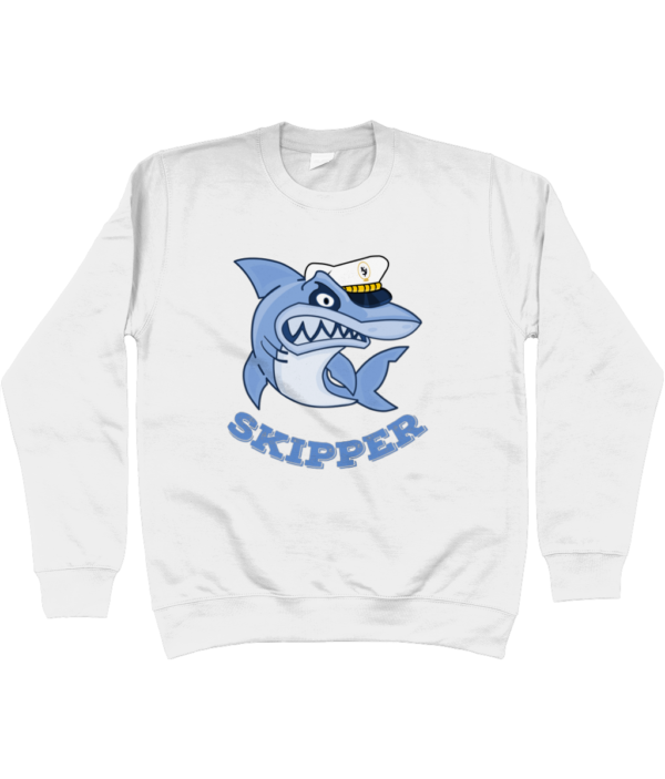 Shark Skipper Sweatshirt Arctic White