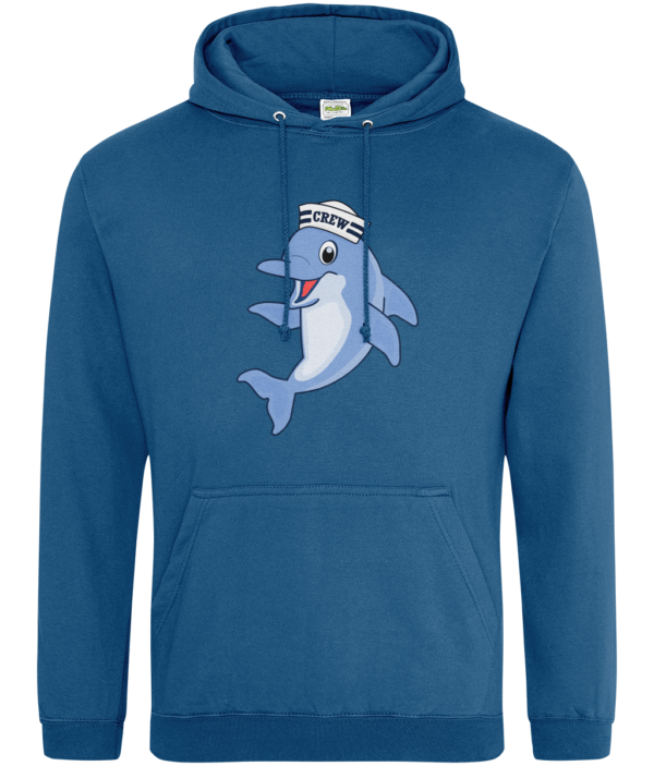 Dolphin Crew Hat College Hoodie Tropical Blue