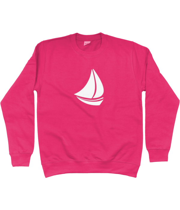 Sailing Boat Sweatshirt Hot Pink