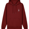 Sailing Yacht Logo Cruiser Hoodie Burgundy