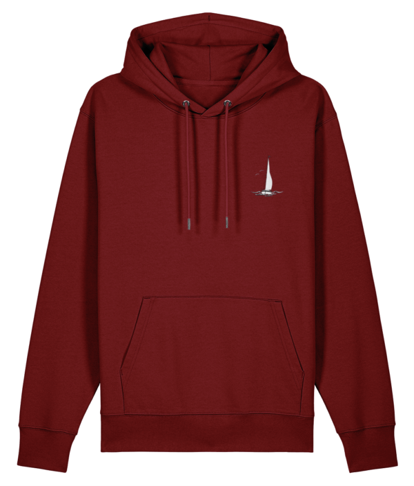 Sailing Yacht Logo Cruiser Hoodie Burgundy